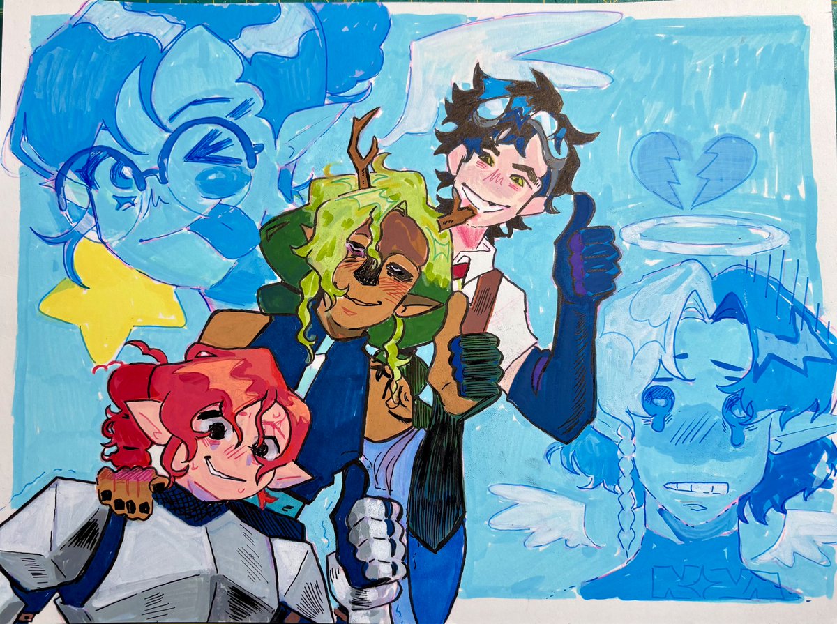 novaandromeda3's tweet photo. Some art i did of my group’s dnd characters ^_^ https://t.co/6IP6hrh1aZ
