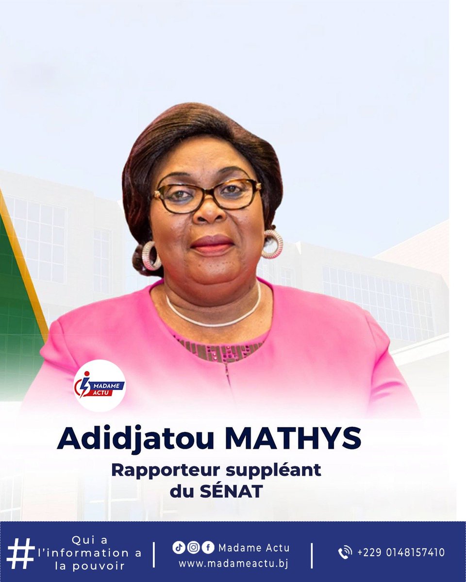 MmeActu's tweet photo. 🇧🇯🇧🇯 𝗖𝗼𝗺𝗽𝗼𝘀𝗶𝘁𝗶𝗼𝗻 𝗼𝗳𝗳𝗶𝗰𝗶𝗲𝗹𝗹𝗲 𝗱𝘂 𝗯𝘂𝗿𝗲𝗮𝘂 𝗱𝗲 𝗹𝗮  𝗽𝗿𝗲𝗺𝗶𝗲̀𝗿𝗲 𝗺𝗮𝗻𝗱𝗮𝘁𝘂𝗿𝗲 𝗱𝘂 𝗦𝗲́𝗻𝗮𝘁 (𝟮𝟬𝟮𝟲-𝟮𝟬𝟯𝟭)
𝗣𝗿𝗲́𝘀𝗶𝗱𝗲𝗻𝘁 : 𝗣𝗮𝘁𝗿𝗶𝗰𝗲 𝗧𝗮𝗹𝗼𝗻 
𝗩𝗶𝗰𝗲-𝗽𝗿𝗲́𝘀𝗶𝗱𝗲𝗻𝘁 : 𝗟𝗼𝘂𝗶𝘀 𝗩𝗹𝗮𝘃𝗼𝗻𝗼𝘂 https://t.co/FTKrANlbpX