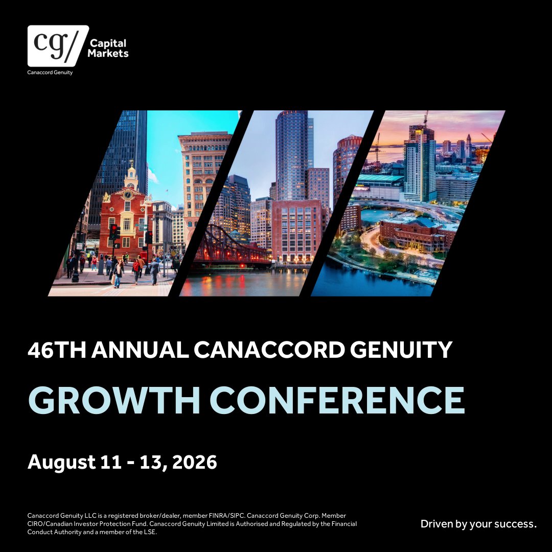 lantronix's tweet photo. We’re excited to be participating in Canaccord Genuity’s 46th Annual Growth Conference in Boston on August 11, 2026. 

Tune in for a live webcast of our 2:00 p.m. ET fireside chat featuring CEO Saleel Awsare and CFO Brent Stringham, as they discuss @lantronix's growth strategy and Edge AI leadership: https://t.co/Cm6qZza38q 

To attend, please contact your Canaccord Genuity representative.

#CGDriven #DrivenByYourSuccess $LTRX