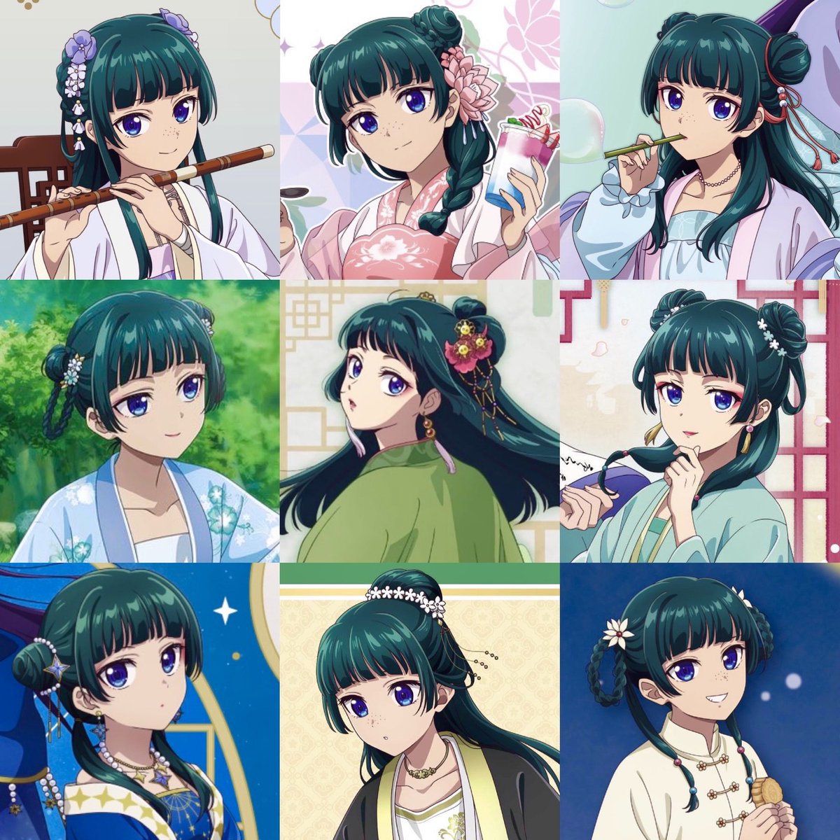 keiuzuki's tweet photo. Maomao in different hairstyles 💕 https://t.co/Yb8o38mbuy