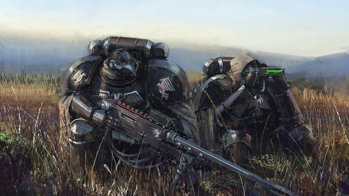 MrAntiHero1's tweet photo. Random idea for a 40k story. Single space marine sent to advise normal Imperial citizens conducting a guerilla war against heretic forces. I believe there is a chapter that specializes in stealth. Ah yes of course the R̶a̶v̶e̶n̶ ̶G̶u̶a̶r̶d̶ Ultramarines! https://t.co/RABb1e0jDU
