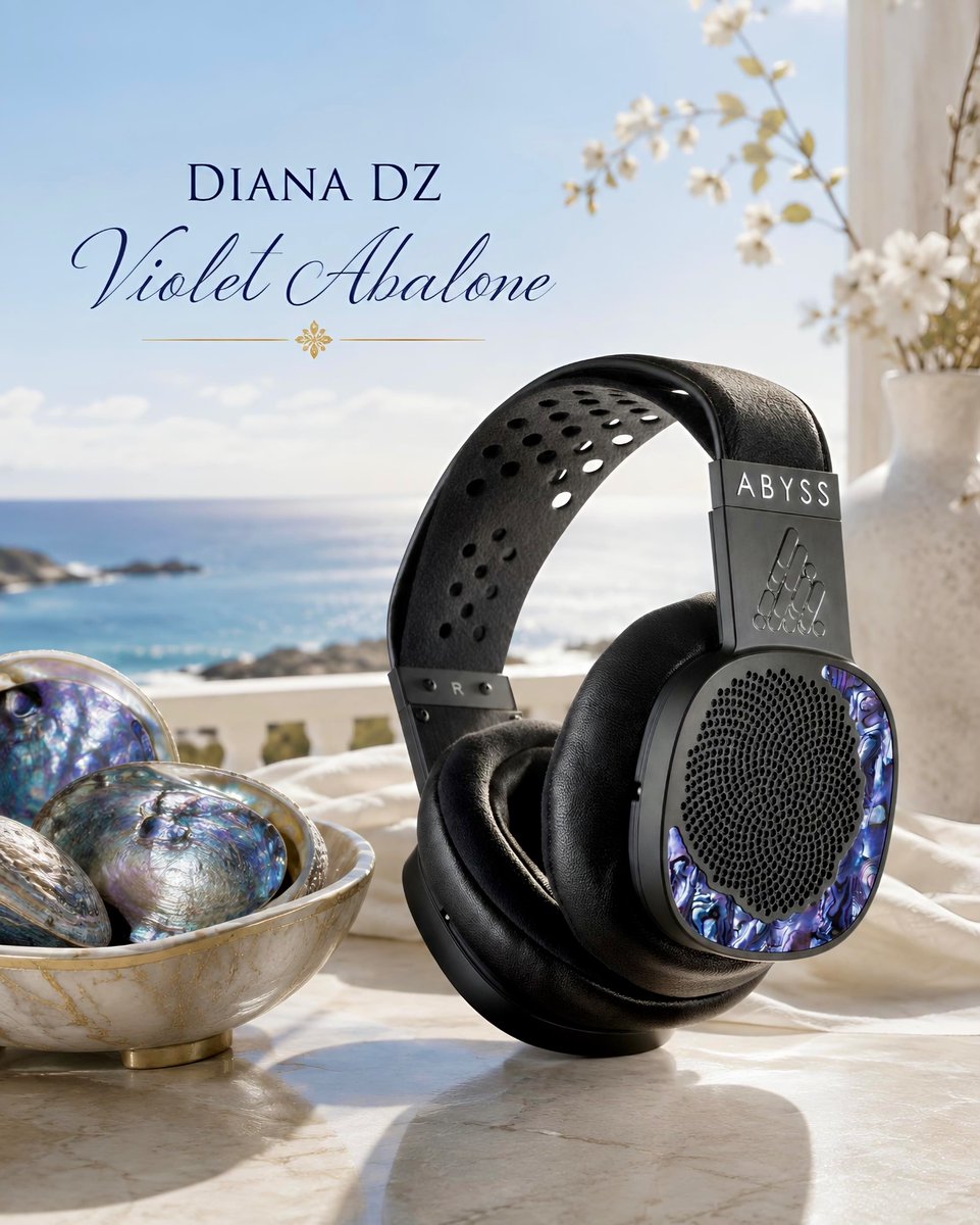 AbyssHeadphones's tweet photo. From the shimmer of the sea to every note you hear—Diana DZ Violet Abalone brings together sculptural design, iridescent beauty, and the sound of Abyss.
A statement in color, craftsmanship, and performance.
#AbyssHeadphones #DianaDZ #abalone #proaudio #audio https://t.co/o1F8O5DxG8