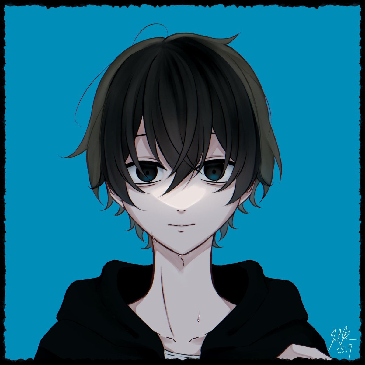 ntk__0832's tweet photo. #黒青夏日
暑いね。(過去絵) https://t.co/9MUaqQETLw