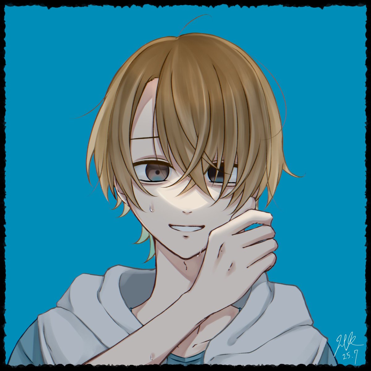 ntk__0832's tweet photo. #黒青夏日
暑いね。(過去絵) https://t.co/9MUaqQETLw