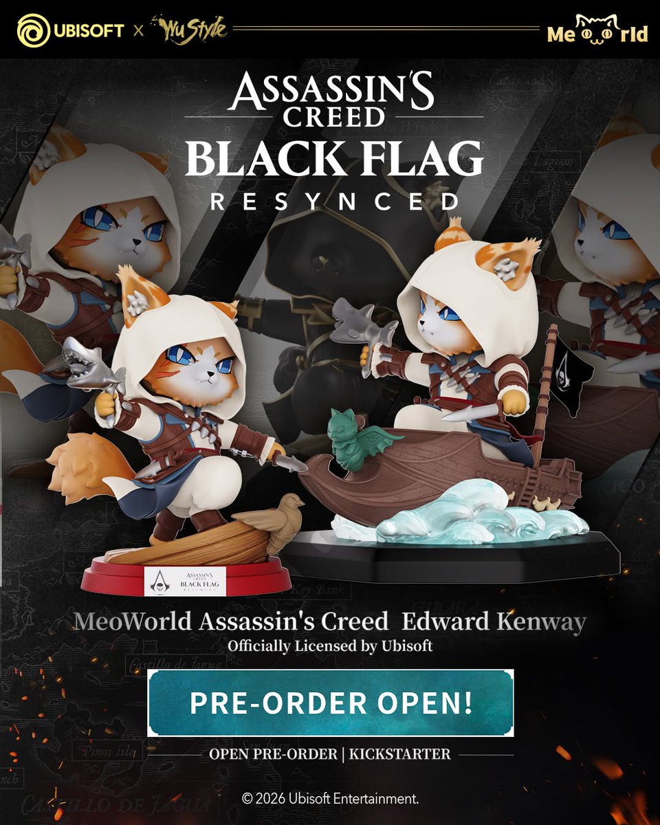 Gremio_Sombras's tweet photo. MeoWorld ha presentado una adorable figura inspirada en Edward Kenway, el legendario protagonista de Assassin's Creed IV: Black Flag.🏴☠️
Reserva aquí: https://t.co/ww3b7z4OPI
#AssassinsCreed #EdwardKenway #MeoWorld #Ubisoft #Gaming https://t.co/xwkn1a32ye