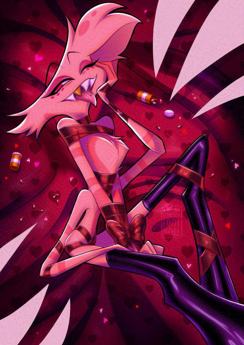 AnEldritchNote's tweet photo. "Be mine" 🖤  

#hazbinhotel #angeldust https://t.co/XgSOAzP9RU