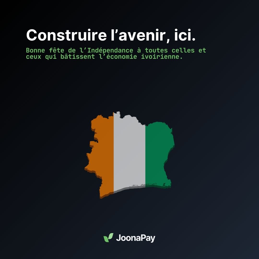 joona_pay's tweet photo. 🇨🇮 7 août : le jour où la Côte d’Ivoire a choisi son destin.

66 ans d’indépendance, c’est 66 ans de construction, d’innovation et de résilience. 

À tous les entrepreneurs, innovateurs qui imaginent et façonnent l’avenir de notre région : bonne fête de l’Indépendance. 🎉 https://t.co/HbCKEM8IQs