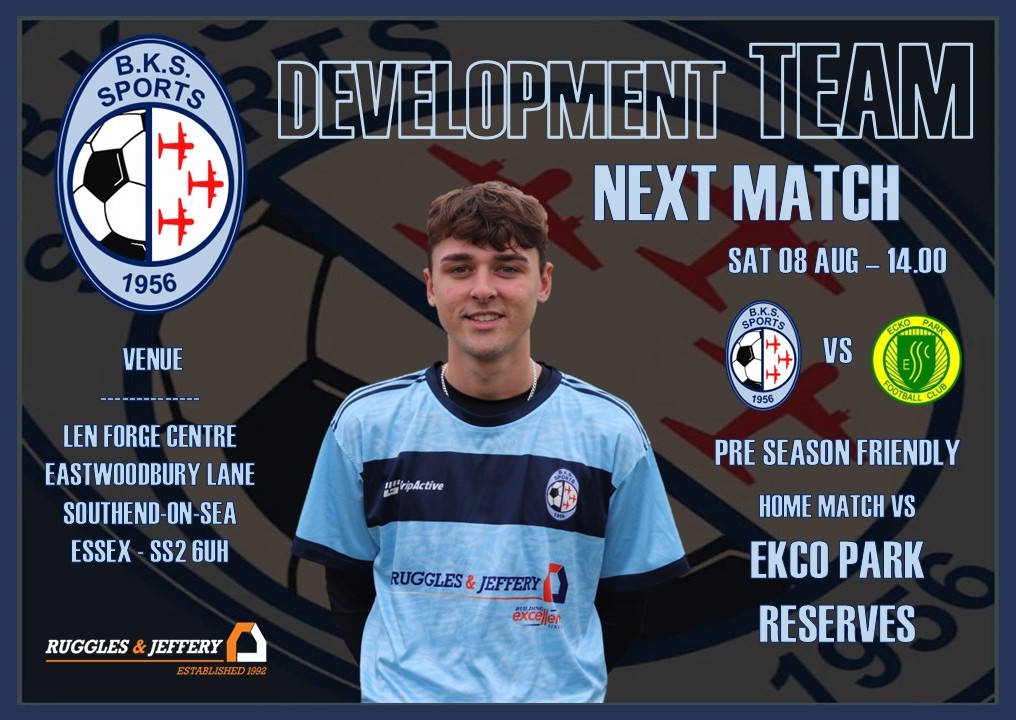 bkssportsfc's tweet photo. FIXTURES.
Pre-Season preparations are now well under way, and we have three more games this weekend.

Our First Team start us off on Saturday with a 12.30 kick off away to @ShoeburyTownFC  Good luck everyone. https://t.co/CL44UvhpuD