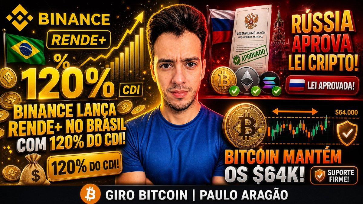 BrCointelegraph's tweet photo. ⚡ Bitcoin segue acima dos US$ 64 mil
🚨 Hacker da Coldcard começa a usar mixers
🇺🇸 Congresso pode trabalhar no fim de semana para votar o CLARITY Act
🇷🇺 Putin sanciona nova lei de criptomoedas
🇧🇷 Binance lança Rende+ com até 120% do CDI

🎧 Confira:
https://t.co/ef9Un8Q8RV https://t.co/wLq1Yzt4mJ