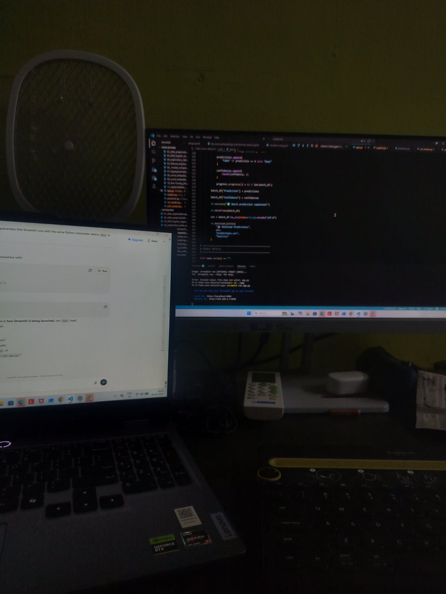 anbuchennaite's tweet photo. Fake news viral aagurathuku munadi detect panna mudinja epdi irukum? 👀
Adha dhaan build panitu iruken. AI-powered misinformation detection. 🤖
#Ai #llm #tech #Innovation #project #machinelearning #india 
#chennai https://t.co/JUjz1gJIVk