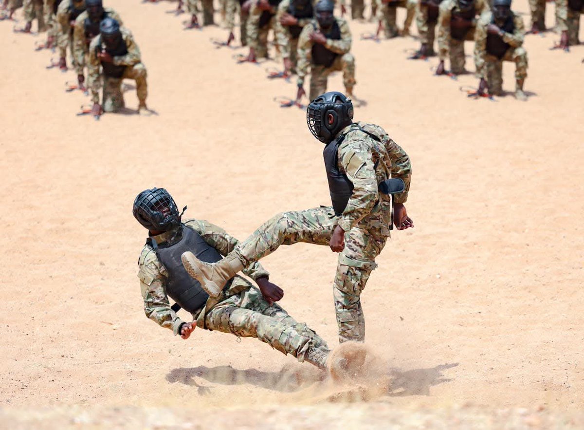 Truepastoralist's tweet photo. The 11th Special Operations Group (SOG) graduation ceremony at Kamanga Training Camp in Samburu County.

Congratulations to the National Intelligence Service on the graduation of 122 Special Operations Group officers.
 
Wishing them success as they serve and safeguard our nation. https://t.co/jvjdkdYQsr