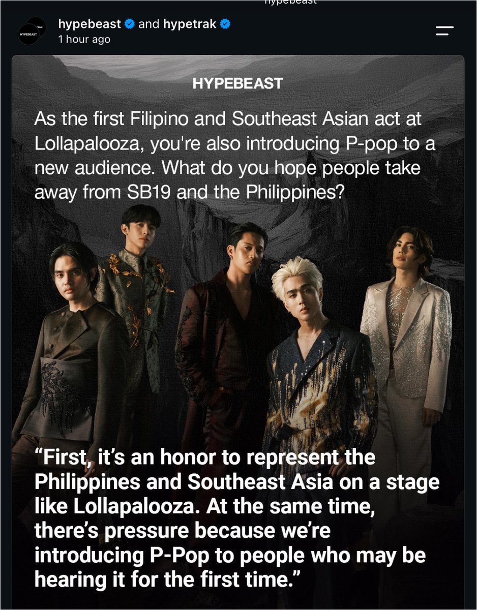 anyahxxii's tweet photo. SB19 made it to HYPEBEAST.  A'TIN, let's make our presence felt. Engage! 💙

🔗 https://t.co/ykhh5ihkjB https://t.co/n8Dz9WLjK1