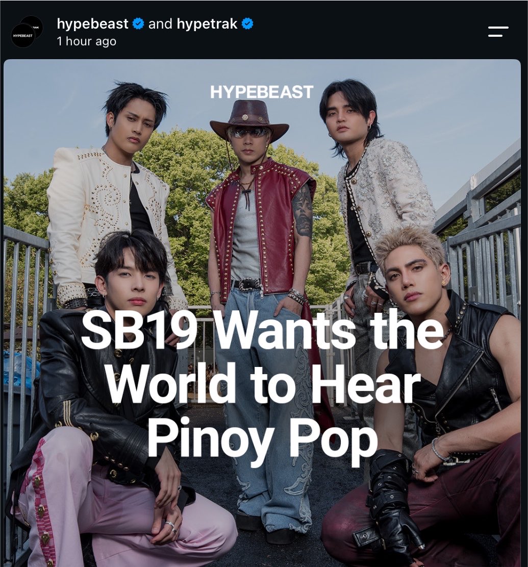 anyahxxii's tweet photo. SB19 made it to HYPEBEAST.  A'TIN, let's make our presence felt. Engage! 💙

🔗 https://t.co/ykhh5ihkjB https://t.co/n8Dz9WLjK1