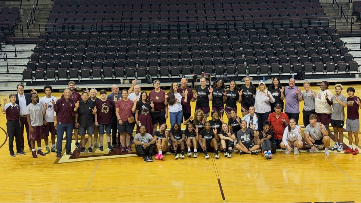 TXStateWBB's tweet photo. Bigger than basketball ✨ 
Thank you to everyone for the support on and off the court 🫶🏼

#bobcatfamily | #EatEmUp | #Biggerthanbasketball https://t.co/OnTTcVQ9l2