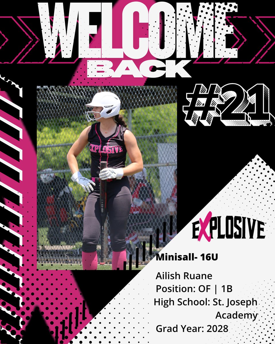 ExplosiveSB's tweet photo. Welcome Back for another season Ailish!  Ailish brings her hustle and speed to the field and on the bases.  Can't wait for another great season! https://t.co/rO6dTGvRyd
