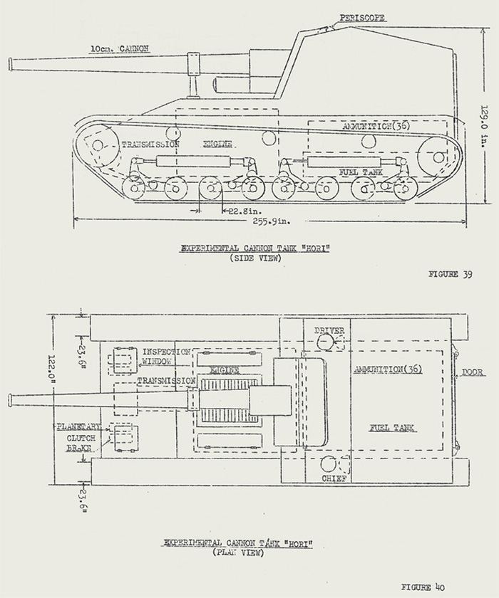 Teh0X's tweet photo. @Echo_4609 @500minniemays @WarThunder Blueprints for different variants exist. The gun and engine were both functional and armor plates were made as well.

Problem is indeed how WT developers went with a fantasy design. All Ho-Ris had relatively thin armor to stay at 40 tons. The sloped one had all crew at the back. https://t.co/UkChGOU675