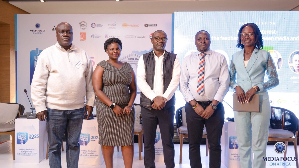 MFAUganda's tweet photo. Throwing it back to #UgandaMediaWeek2025.

We met last December focused on one theme: Building Resilience, Safeguarding Independent Journalism.

Today, the message remains just as relevant.

#TBT #MediaMatters #UgandaMediaWeek https://t.co/VTwpAZyNZP