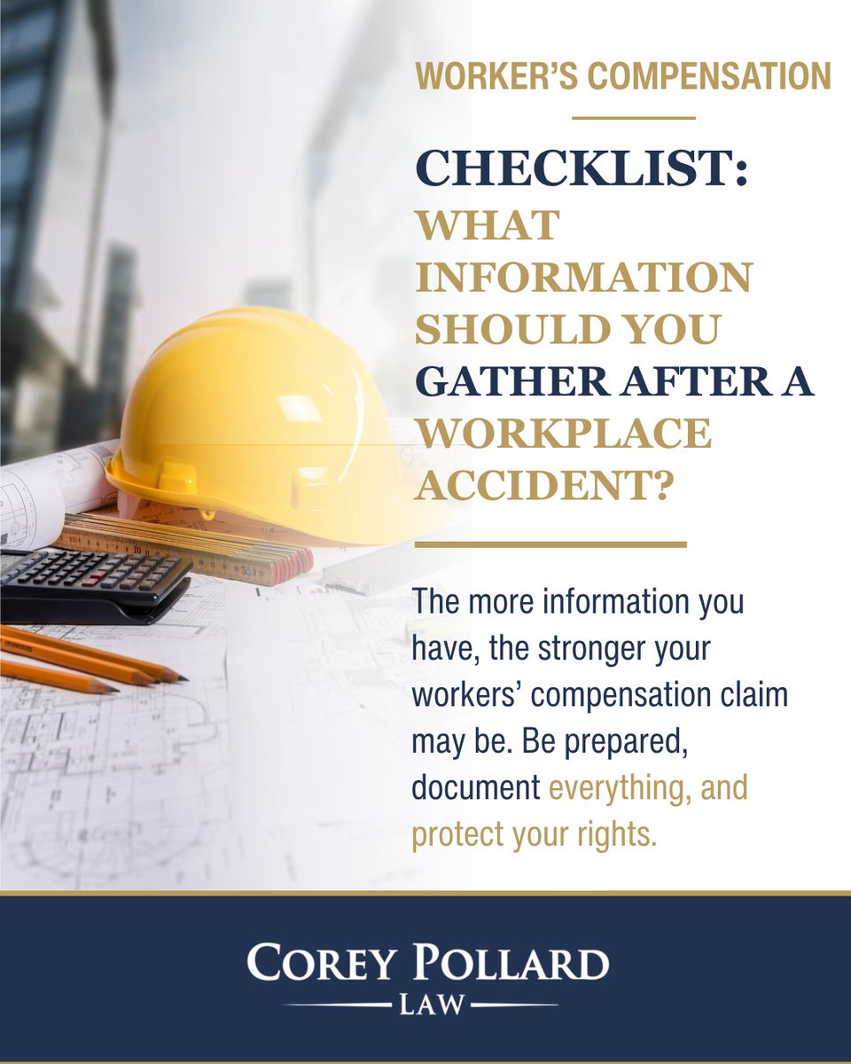 corey_poll65348's tweet photo. Details can be difficult to remember after a workplace accident. Record when and where it happened, who witnessed it, what symptoms you experienced, and when you reported it. Clear documentation can help protect your rights as the claim moves forward.

#WorkplaceAccident #WorkersCompensation #InjuredAtWork #VirginiaAttorney