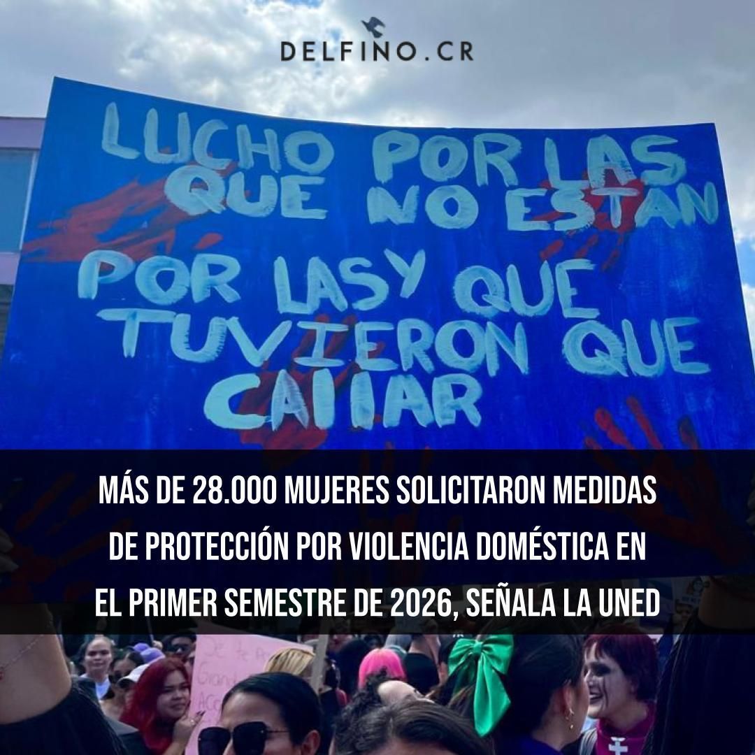 delfinocrc's tweet photo. Más de 28.000 mujeres solicitaron medidas de protección por violencia doméstica en Costa Rica durante el primer semestre de 2026, una cifra que, según especialistas de la Universidad Estatal a Distancia (UNED), evidencia que "miles de mujeres continúan requiriendo la intervención del Estado para proteger su vida e integridad".