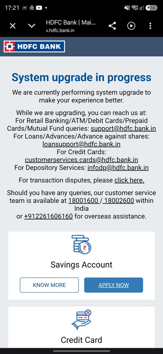 bhatiar06's tweet photo. @HDFCBank_Cares The link has this https://t.co/r1AhmX2Yg7