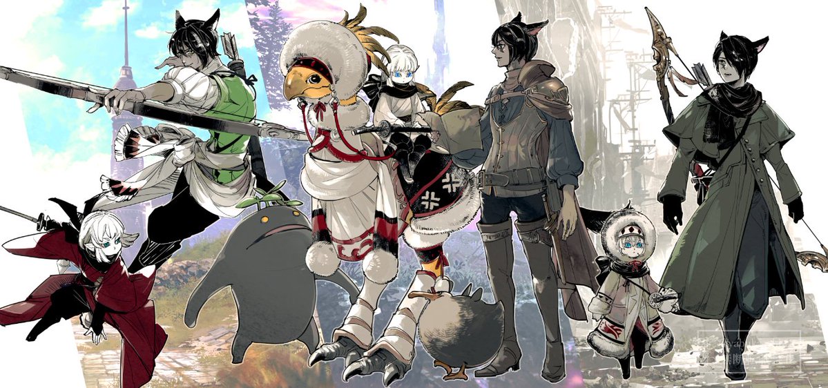 yabuka_shiwa's tweet photo. FF14　冒険者たち
Adventurer https://t.co/t0E5LvrpWk