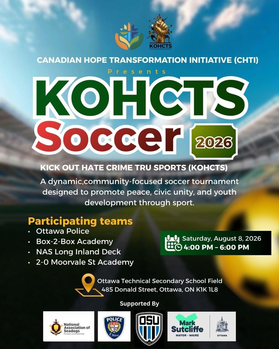Canadianhti's tweet photo. NAS Long Island Deck Boosts KOHCTS 2026! ⚽🤝

The National Association of Seadogs (NAS), Long Island Deck, has reaffirmed its support for the KOHCTS Ottawa 2026 tournament with the donation of a token, water and drinks. https://t.co/oARCq1F46S