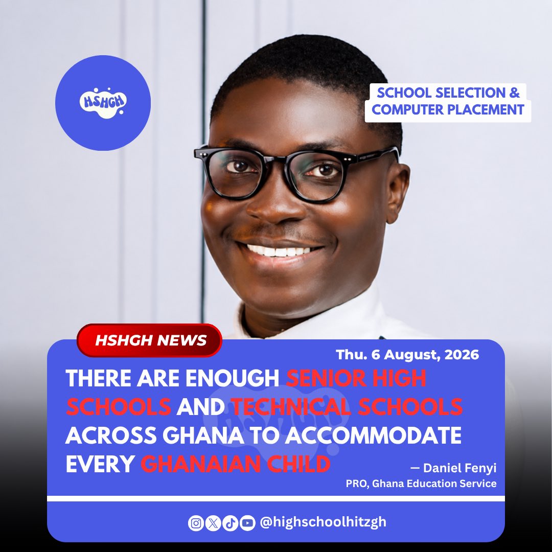 highschoolhitz's tweet photo. 🚨 GES: GHANA HAS ENOUGH SHS &amp; TECHNICAL SCHOOLS TO ADMIT ALL QUALIFIED STUDENTS

#hshghnews #highschoolhitzgh https://t.co/xAeqxufTOr