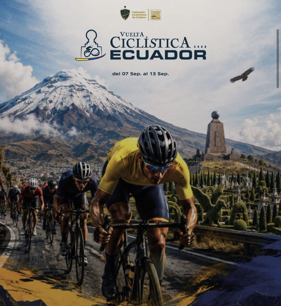 FabricioTufino's tweet photo. En noticias que a pocos les importa 😅. Vuelve La Vuelta al Ecuador. No se la disputó en el 2025. El 18 de agosto conoceremos las etapas. Se disputará del 7 al 13 de septiembre. Ojalá el periodismo que estará atento a Carapaz en La Vuelta pueda acreditarse y cubrir la carrera. https://t.co/HsF5UZo7ta