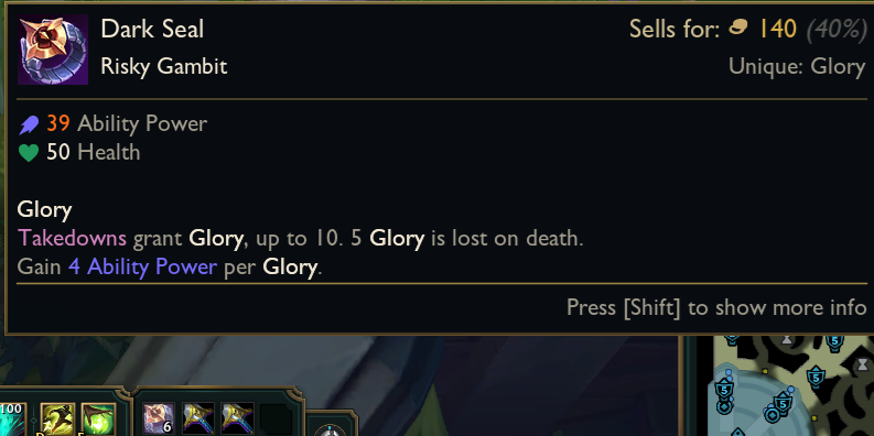 RiotEndstep's tweet photo. Coming to a PBE near you: Dark Seal and Mejai's now count their AP on the item itself so you don't have to do math. Hopefully will ship next patch or maybe the one after if there's more bugs that need to be fixed - thanks to live QA @RiotEtlios for helping out https://t.co/Wcn21AYi1p