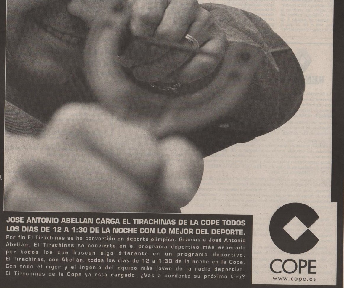 Toni_Mascaro's tweet photo. Archivo de #radio #culturaradiofónica Noticias de la radio publicadas un 4 de septiembre.
https://t.co/U9lv7hfdiE
Septiembre 2000. En @COPE "El tirachinas" con @jaabellan https://t.co/bQqjz15ZtT