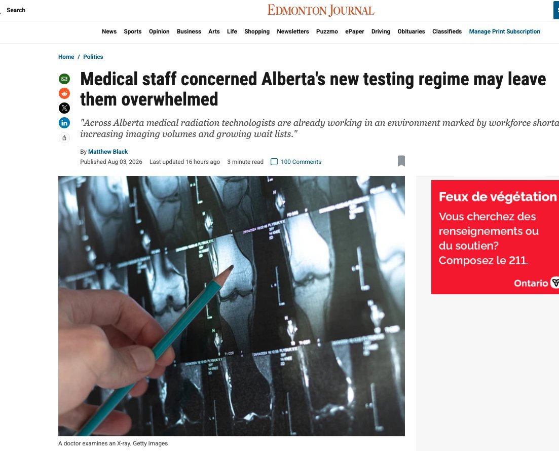 raghu_venugopal's tweet photo. Alberta is about to pummelled with course on "Incidental Radiological Findings" 101. They've no idea the resources already going into dealing with these, some of which are important. If Premier Smith were my medical student, I'd have to fail her. 
https://t.co/Y8FXH0BlVr https://t.co/Ud3oINcBux