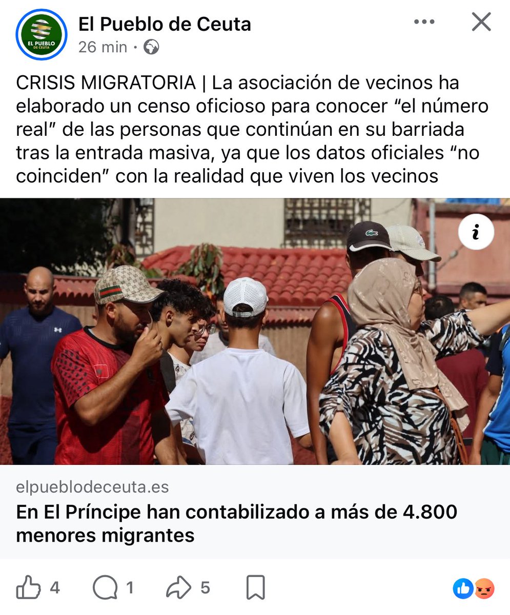 _SalvaOrtega's tweet photo. En la barriada del El Príncipe, en Ceuta,  los vecinos han querido hacer un censo voluntario, y solo allí, se han registrado 4800 menores.

En UNA sola barriada.

No me quiero imaginar si sumamos menores de toda la ciudad, más todos los mayores de edad.

“Crisis resuelta” https://t.co/dyPLmQKhLs