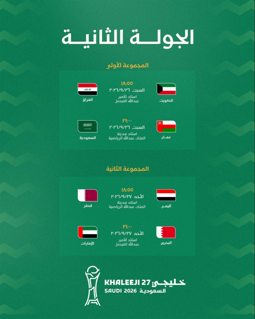 Bsl_09's tweet photo. 🚨🚨🚨🚨🚨🚨🚨🚨🚨🚨🚨🚨🚨🚨🚨

عااااااااااااااااااااااااااااااااااااااااااااااااااجل — رسميًا :

الاعلان عن جدول مباريات بطولة خليجي 27 التي ستقام في مدينة جدة 🗓️🏆 !

🔥🔥🔥🔥🔥🔥🔥🔥🔥🔥🔥🔥🔥🔥🔥 https://t.co/JTPmcSAcGW