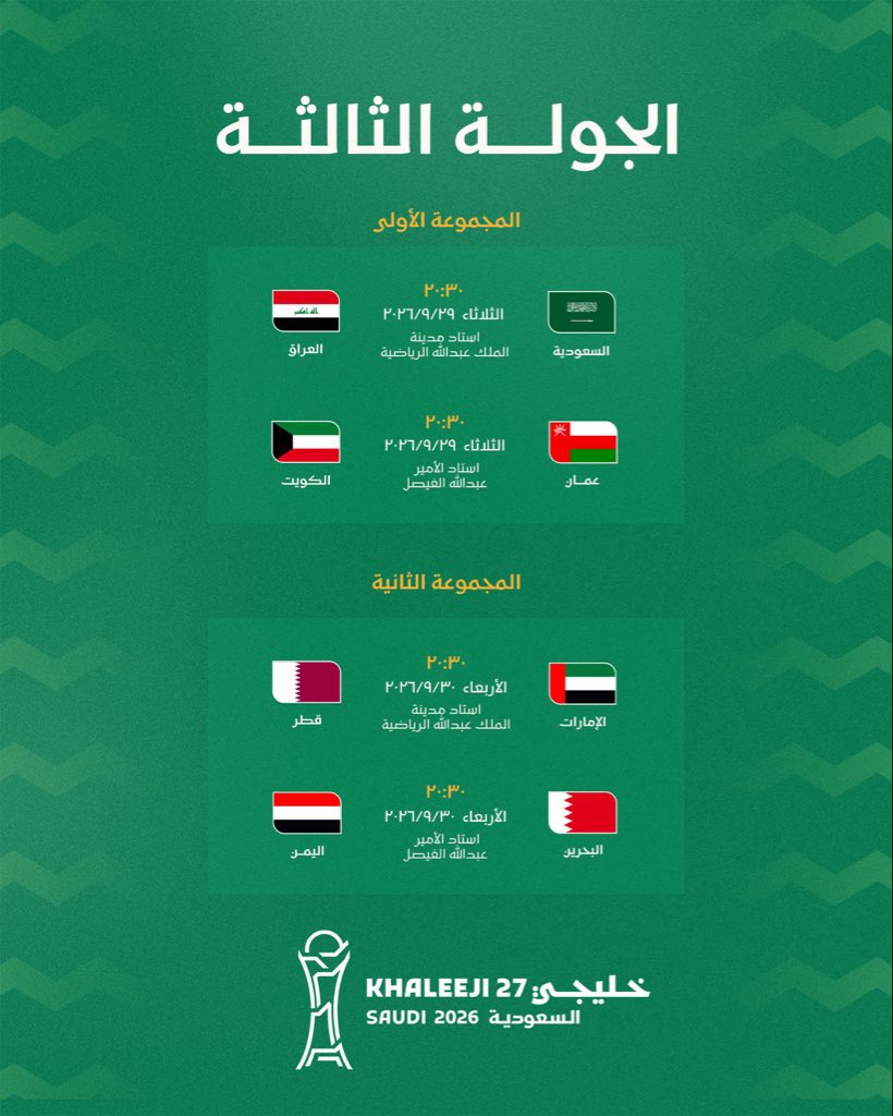Bsl_09's tweet photo. 🚨🚨🚨🚨🚨🚨🚨🚨🚨🚨🚨🚨🚨🚨🚨

عااااااااااااااااااااااااااااااااااااااااااااااااااجل — رسميًا :

الاعلان عن جدول مباريات بطولة خليجي 27 التي ستقام في مدينة جدة 🗓️🏆 !

🔥🔥🔥🔥🔥🔥🔥🔥🔥🔥🔥🔥🔥🔥🔥 https://t.co/JTPmcSAcGW