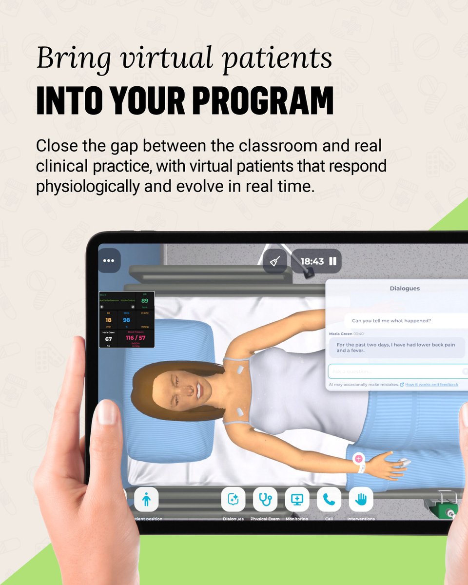 BodyInteract's tweet photo. There is still time to Bring Life-like virtual patients into your program. As programs prepare for the upcoming semester, Body Interact helps close the gap between the classroom and real clinical practice. https://t.co/yFXEY7RhmA

#MedicalEducation #VirtualPatient https://t.co/RaDG8BxZDo