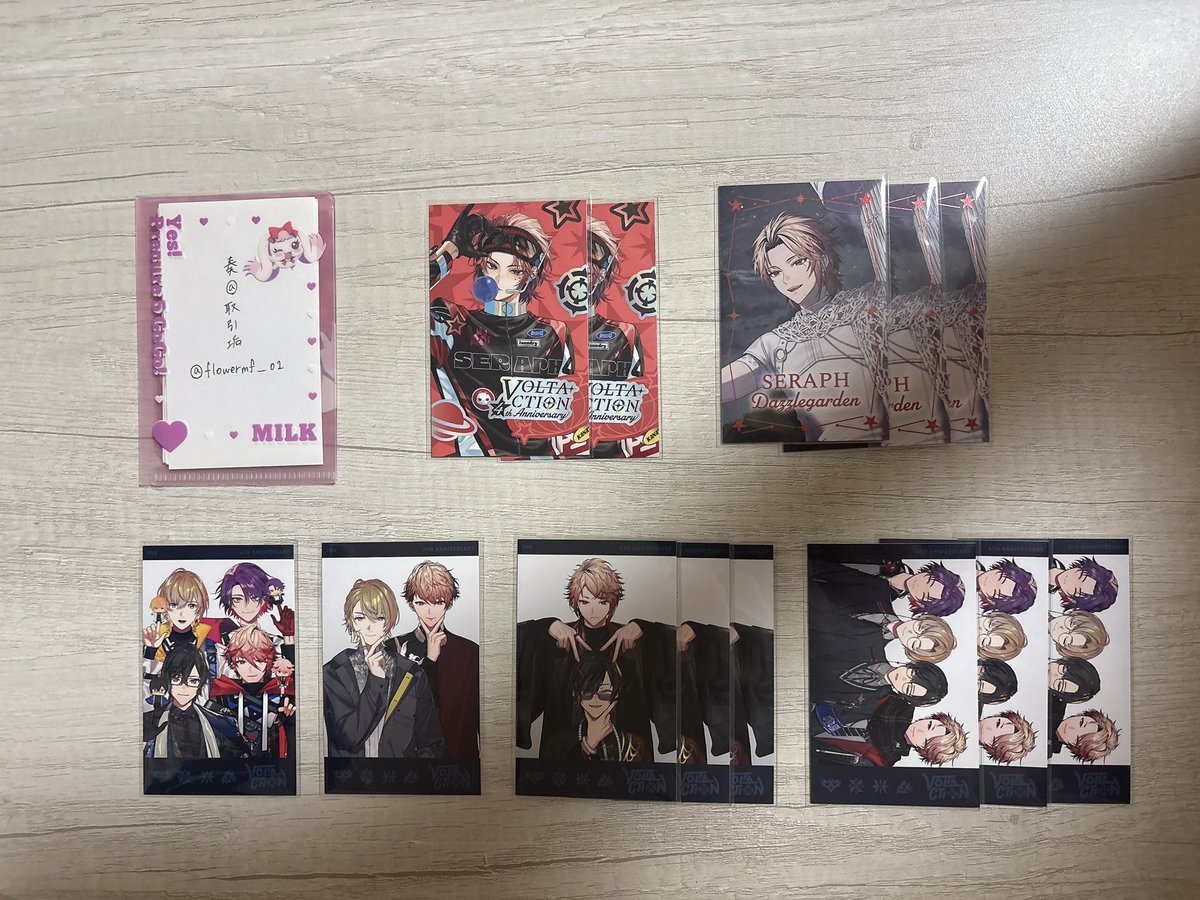 flowermf__01's tweet photo. 【交換・譲渡】 にじさんじ VOLTACTION ヴォルタ 4周年 4th チェキ 特典

譲)画像1,2枚目
求) 画像3,4枚目(4枚目:水色枠>ピンク枠)
      定価+送料

郵送での交換希望です。
ツイフィあります。
チェキ⇄特典可(🟨コンプ目的)

お日にち、場所合えば手渡し◎

検索からもお気軽にお声掛けください🎀 https://t.co/kqPGKTp4La