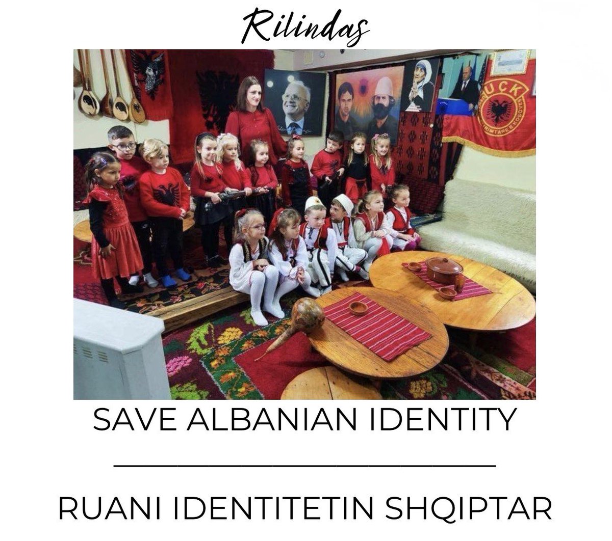rilindasal's tweet photo. RUANI IDENTITETIN SHQIPTAR!🇦🇱
#albania #shqip #shqiperia #kombi #identity #savealbanianidentity #europe #illyrian #illyria #kosovo #kosova #uck #dardania #skenderbeu #ademjashari #zahirpajaziti #nenetereza #ademdemaci https://t.co/6LdKYyP8hL