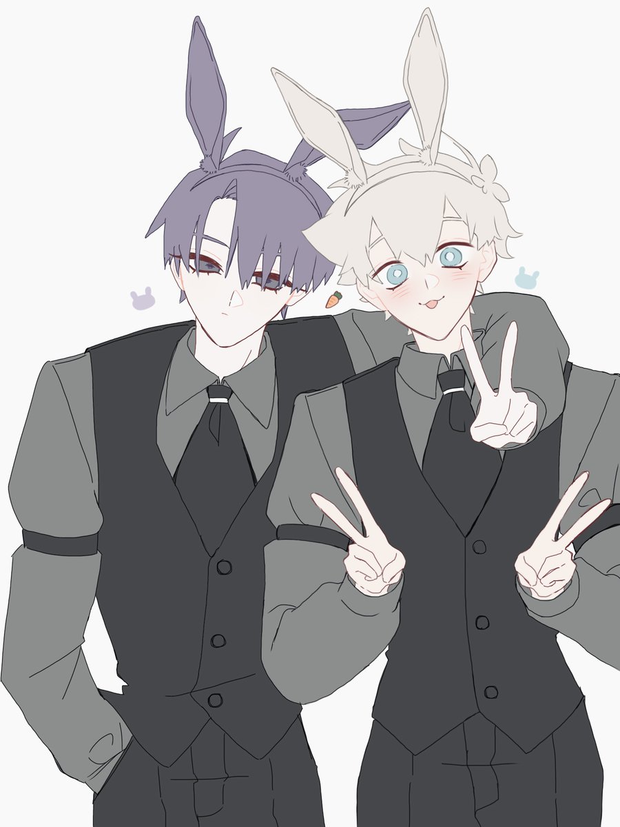 ra_men0204's tweet photo. バニーの日🐰💜🩵
(大遅刻) https://t.co/HtYmVni2a5