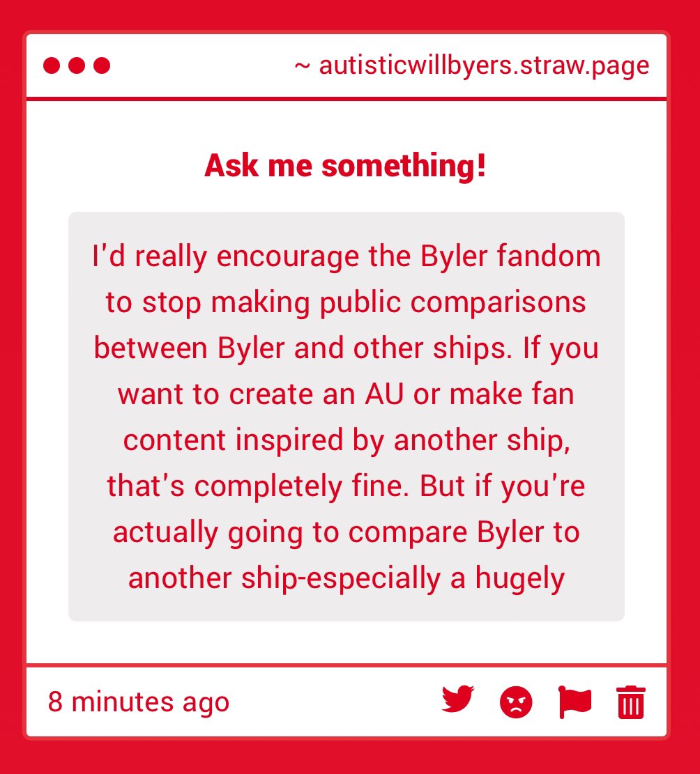 balkanfinalgirl's tweet photo. this is a really unfair thing to ask people though because at this point any popular byler post is at risk of being attacked. i can agree with deleting the post if it gets too much unwanted attention https://t.co/6Cc9T1bnhb