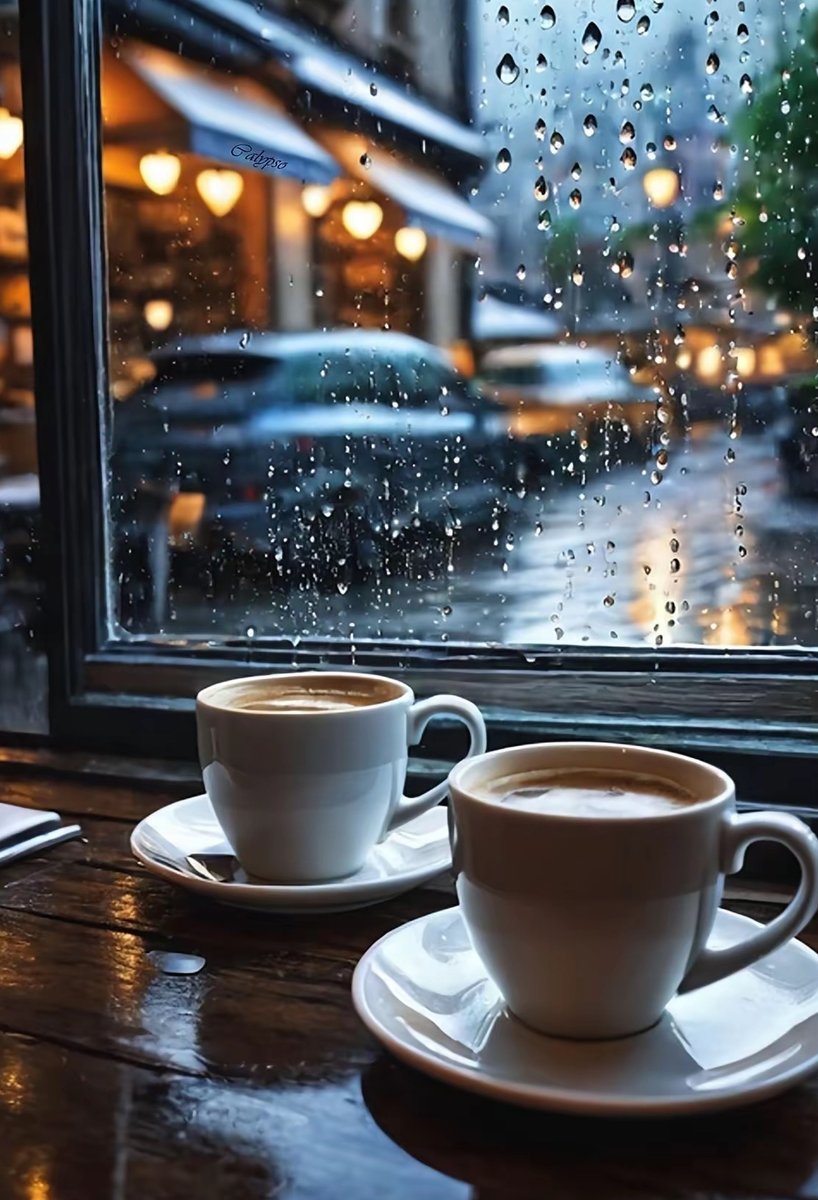 ladyb30001's tweet photo. Just sat by the window, sipping hot tea and watching raindrops race down the glass — this quiet small moment feels like a warm hug for my soul today. https://t.co/rOE4Mtg5TH