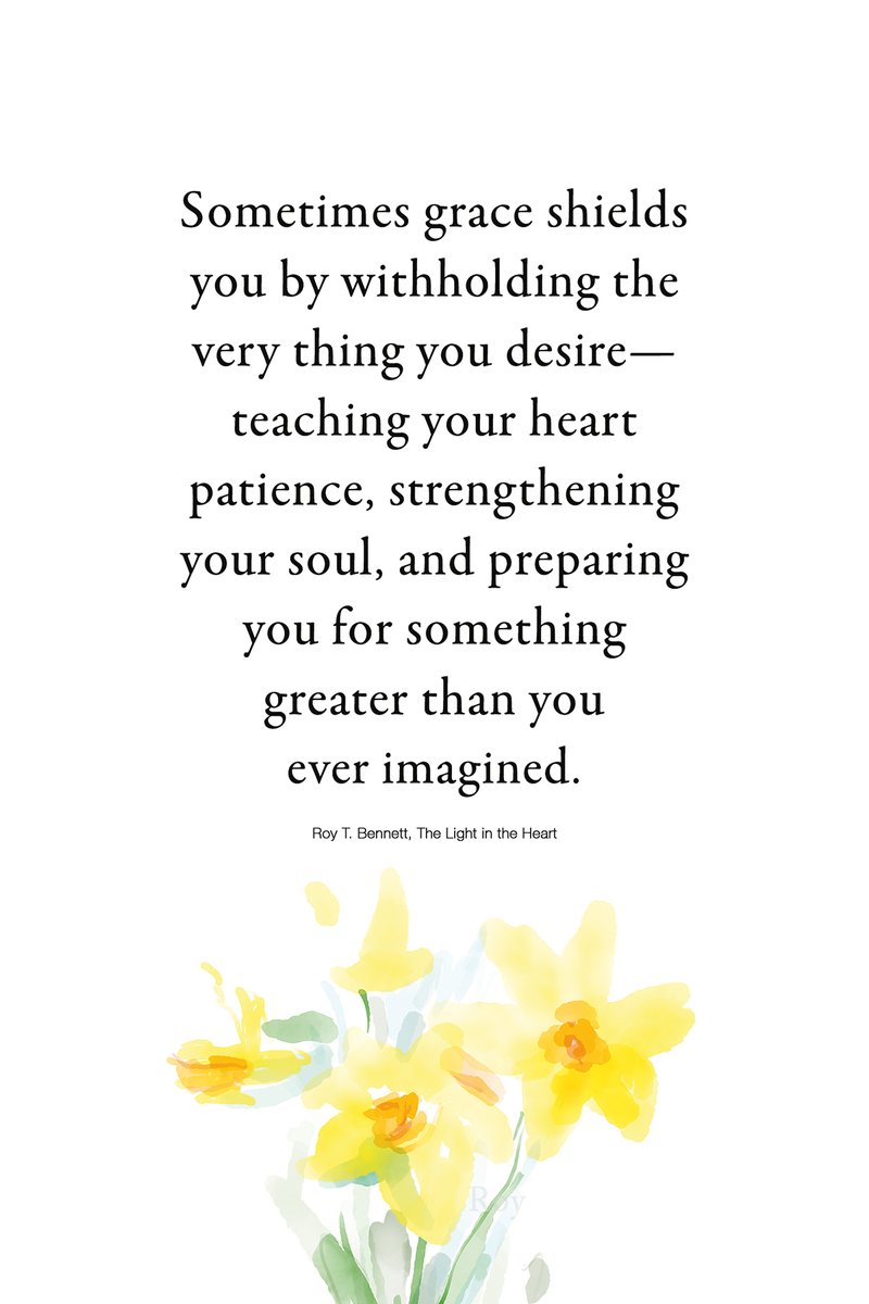 InspiringThinkn's tweet photo. Sometimes grace shields you by withholding the very thing you desire—teaching your heart patience, strengthening your soul, and preparing you for something greater than you ever imagined.
Roy T. Bennett, The Light in the Heart https://t.co/solRl9QI3y