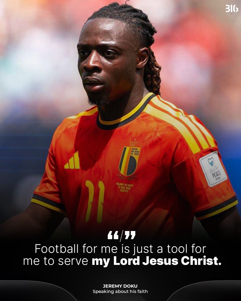 BallersinGod's tweet photo. Jeremy Doku has the talent to inspire millions on the pitch, yet he knows football isn't his ultimate purpose.

"Football for me is just a tool for me to serve my Lord Jesus Christ." https://t.co/NciNsMGWMp