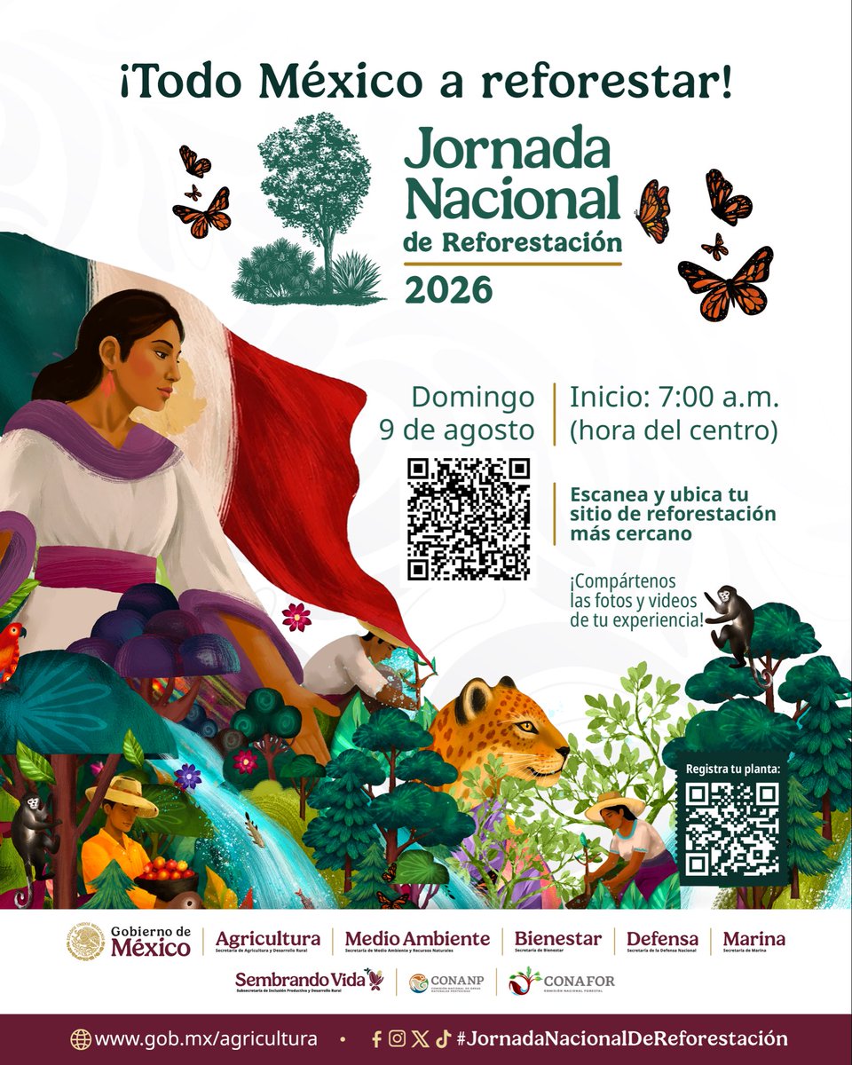 armentapuebla_'s tweet photo. Este 9 de agosto, Puebla y todo México se unen para la #JornadaNacionalDeReforestación 🌳🤍, en compañía de nuestra presidenta, la Dra. @Claudiashein. 🇲🇽

Les invito a sumarse y sembrar vida. 🌱✨ ¡Nos vemos a partir de las 7:00 am! https://t.co/i3LD7Xf8BO