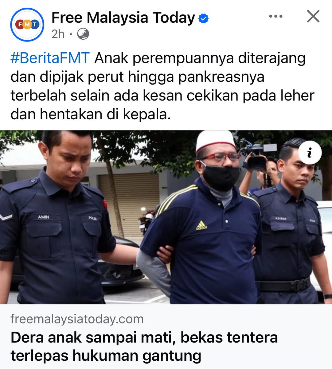 SyedAkramin's tweet photo. Dera anak perempuan umur 9 tahun sampai mati dengan alasan tinggal solat. Mula-mula paksa ‘push-up’ 500x. Bila anak tak larat, kau pijak perut sampai pankreasnya pecah.

Nabi ajar kalau anak tinggal solat, rotan, bukan bunuh. Buang saja kopiah atas kepala tu, buat malu Islam. https://t.co/83IzBWWZEL