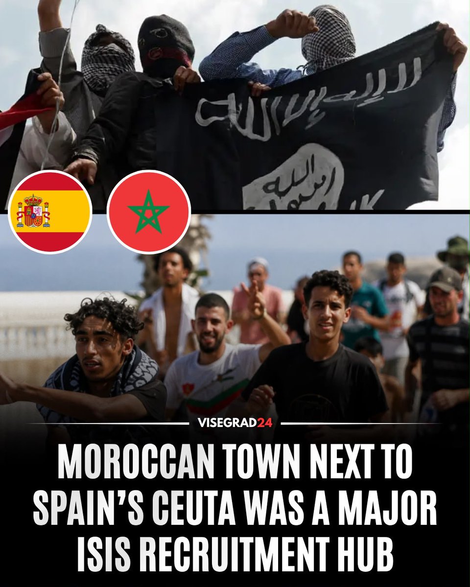 visegrad24's tweet photo. The Moroccan border town of Fnideq (Castillejos), adjacent to the Spanish enclave of Ceuta, was one of North Africa's main recruitment hubs for ISIS, as authorities brace for another attempted mass crossing after last week's migration crisis.

At the height of the Syrian conflict in 2015, an estimated 400 of the roughly 1,200 Moroccans who traveled to Syria and Iraq to join ISIS reportedly came from Fnideq.

Among them was Mohamed Hamdouch, known as "The Decapitator," who became infamous for posing with the severed heads of victims and was reported to have given his wife an explosive belt as a wedding gift. He was killed in Syria in 2015.

The concerns come as Spanish authorities investigate reports that at least a dozen previously convicted terrorists were among those who crossed into Ceuta during last week's mass border breach. Officials are also monitoring social media posts calling for another attempted crossing on August 15, while thousands of migrants remain in Ceuta following the recent influx.