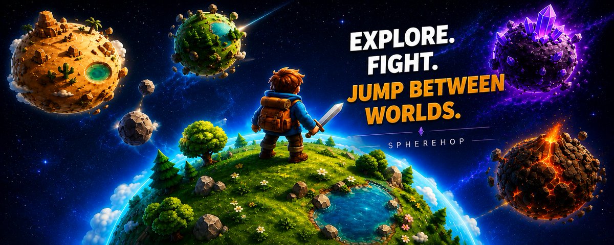 VeloriaGames's tweet photo. Hey X!

Right now I’m building Spherehop: a tiny-planet co-op adventure where you hop between weird little worlds, fight beasts, and dig up secrets. Available solo or with friends.

Launching soon. Follow along for builds, screenshots, and behind-the-scenes 🌍 https://t.co/ca7zFB0T7C