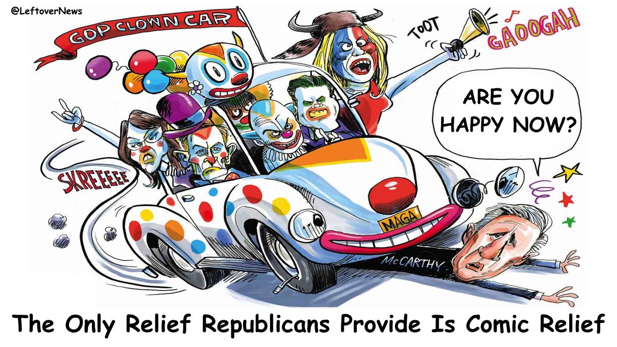 LeftoverNews's tweet photo. @RepBoebert @SenRandPaul @SenJoniErnst The only relief @Republicans provide is #ComicRelief https://t.co/MqAKu2Mss1