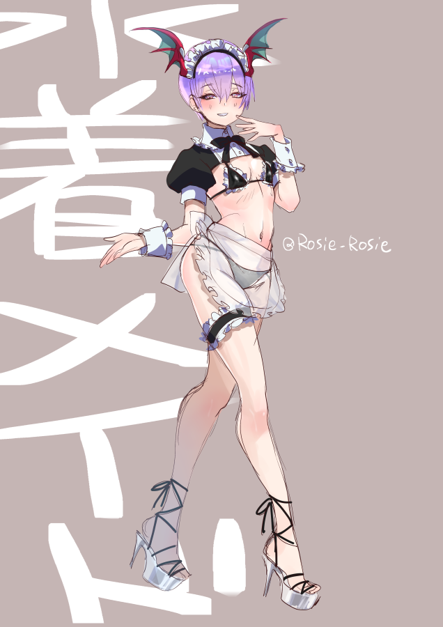 Rosie_Rosie's tweet photo. 水着とメイドを雑に足したリリスちゃん https://t.co/0666vgLPF3