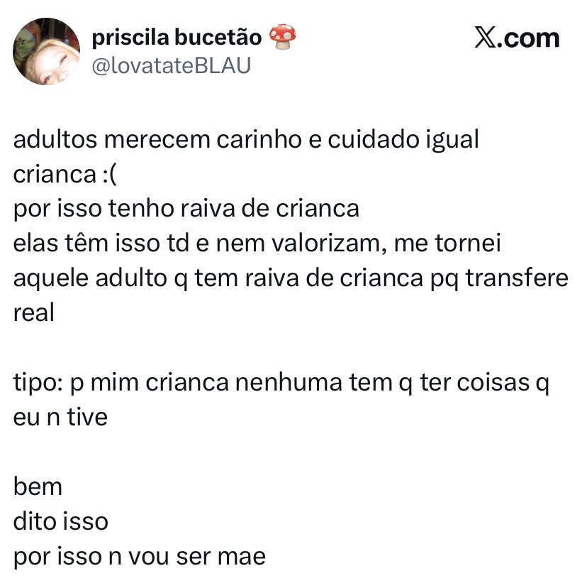 nseitodoida's tweet photo. minha família: feliz e só alegria

você: frustrada porque não recebeu amor e precisando de terapia https://t.co/R02iitEDX8