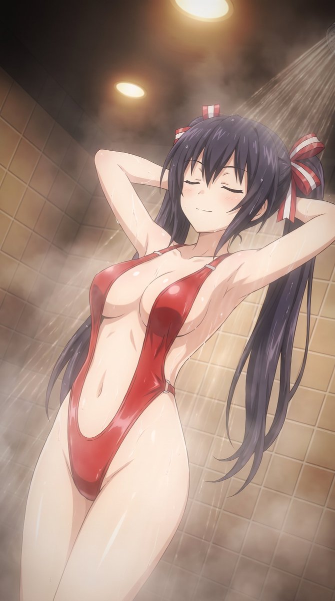 LastationLover's tweet photo. Lady Noire showering in a slingshot 🥵🚿

#aiart #neptunia #noire https://t.co/aVgFfRLj9R